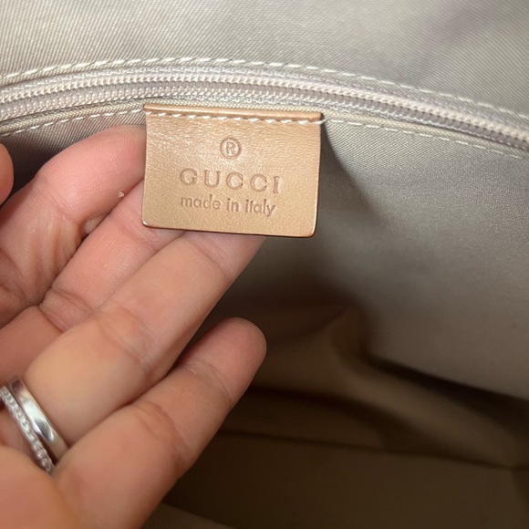 Authentic GUCCI Shoulder HandBag Purse GG Canvas Leather Pink - Picture 11 of 15